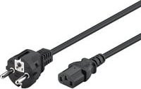 goobay Kaltgeräte-Anschlusskabel C13 auf Schutzkontakt-Stecker in Schwarz - Bild 1