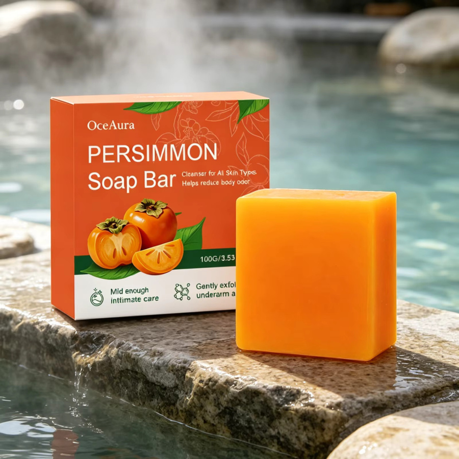 OceAura Persimmon-Seife, Tiefenreinigung, 100g, für fettige Haut - Bild 5