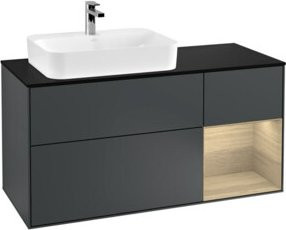 V&B Waschtischunterschrank Finion in Mattblau lackiert, Breite: 120 cm, Tiefe: 50,1 cm, Höhe: 50,1 cm - Bild 1
