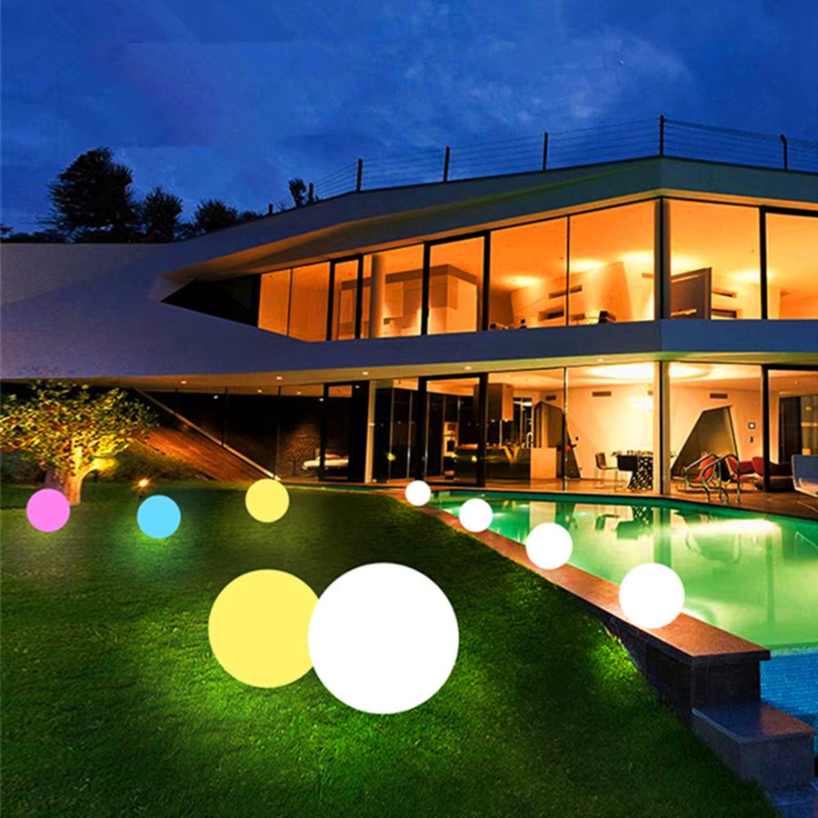 DACHAN LED Garten Kugel Leuchte Weiß, Wasserdichte wiederaufladbare Outdoor Landschaftsbeleuchtung für Garten und Party - Bild 5