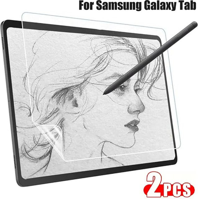 2 Stück Displayschutzfolie für Samsung Galaxy Tab S8 S10 Ultra S9 FE S7 S6 Lite A11 Plus A8 A9 transparent mit Papier-Schreibgefühl - Bild 1