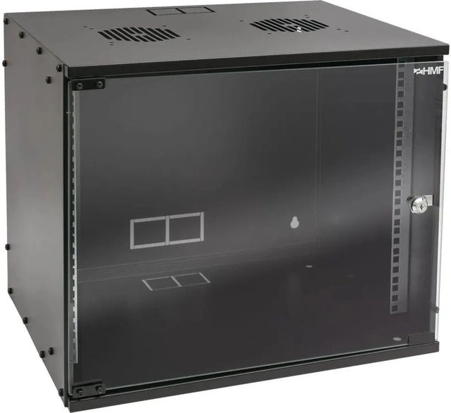 HMF Serverschrank Netzwerkschrank 9HE 19 Zoll Schwarz unmontiert - Bild 1