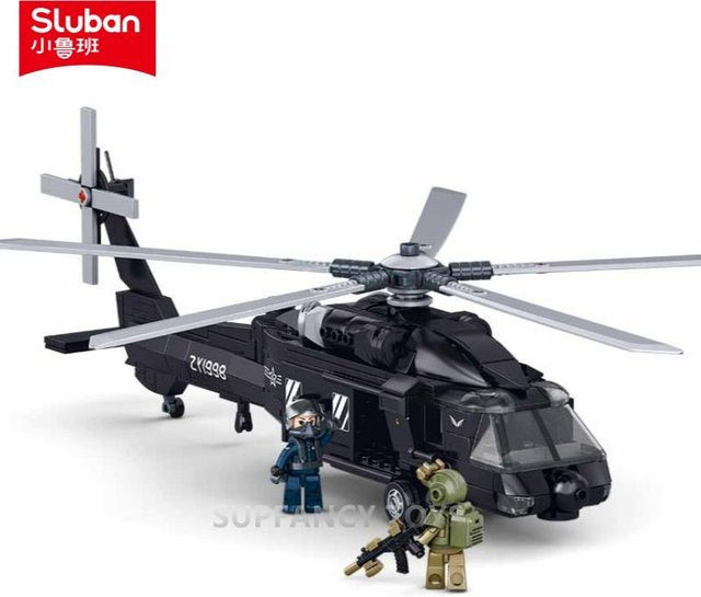 Sluban Armee Z-20 Taktischer Hubschrauber Bausteine 382 Teile - Bild 1