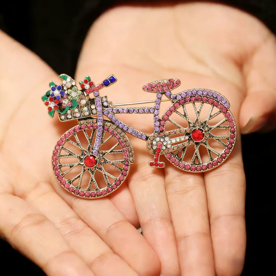 Brosche im Fahrraddesign, Unisex, QATT - Bild 3