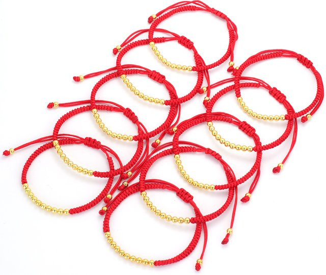 Noter Armband, 10-teiliges Set, Seil-Armband, goldfarben, Unisex - Bild 1
