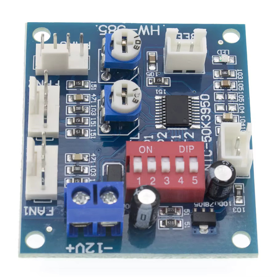 Buzzle PWM PC CPU Lüfter Temperaturregler mit Temperaturfühler, DC 12V 5A, Blau - Bild 4
