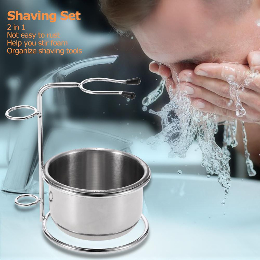 Beautyyy 2-in-1-Edelstahl-Herren-Rasierset, silver, Herren - Bild 2