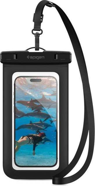 Spigen A601 Universelle wasserdichte Smartphone-Hülle für Geräte bis 6,9 Zoll, Schwarz - Bild 2