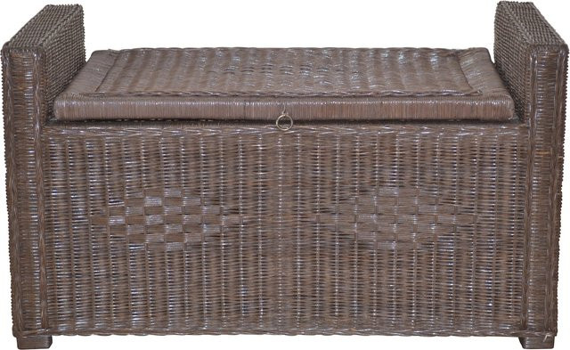 Rattansitztruhe Cosy von Möbel direkt online in Braun mit Stauraum aus Rattangeflecht und Massivholz - Bild 1