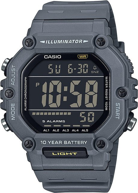 Casio Digitaluhr, Quarz, Kunststoff, Grau, 50 mm, Herren - Bild 1
