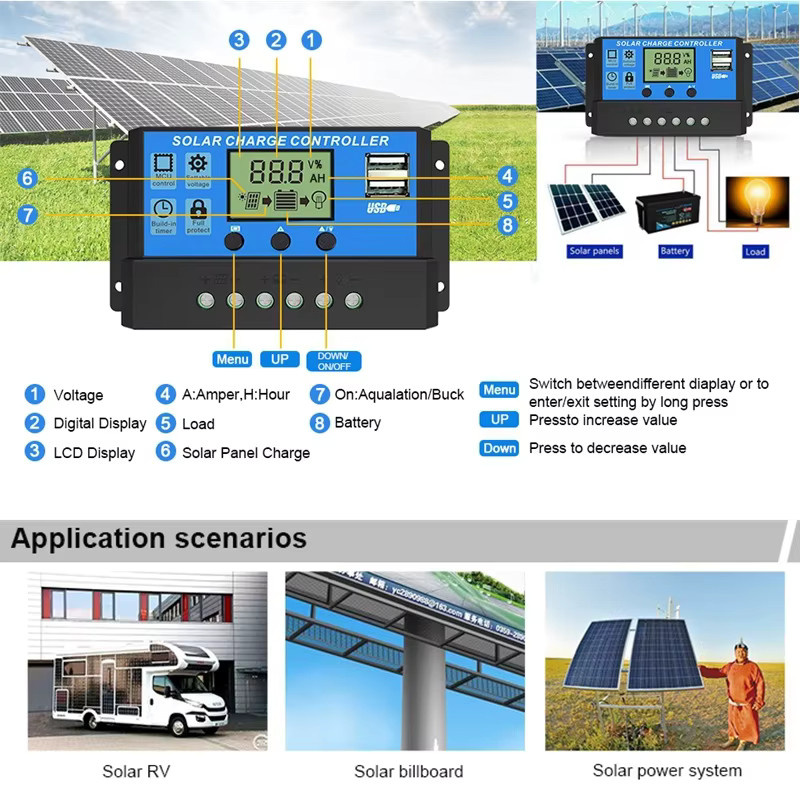 luxuglow 1000W Solarpanel Set mit 12V Solarzelle und 60A oder 100A Laderegler zur Batterieversorgung für Auto, Wohnmobil und Outdoor-Geräte - Bild 4