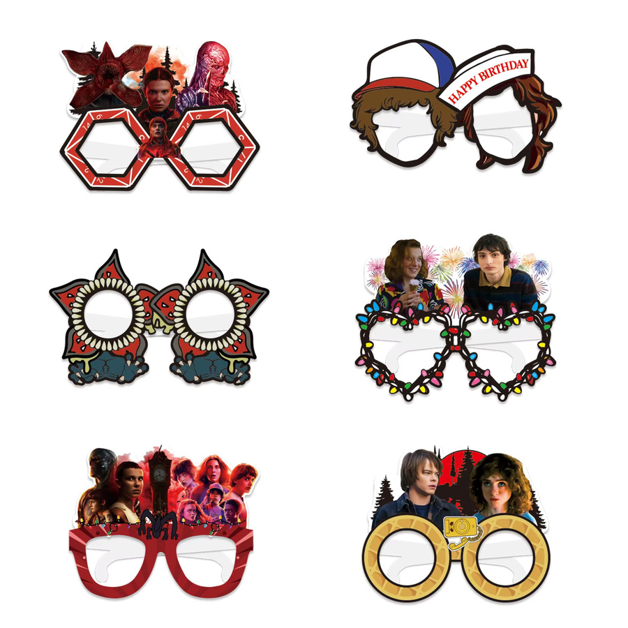 Stranger Things Hawkins Friends Story Party Papierbrillen, 12-36 Stück/Set - Bild 4