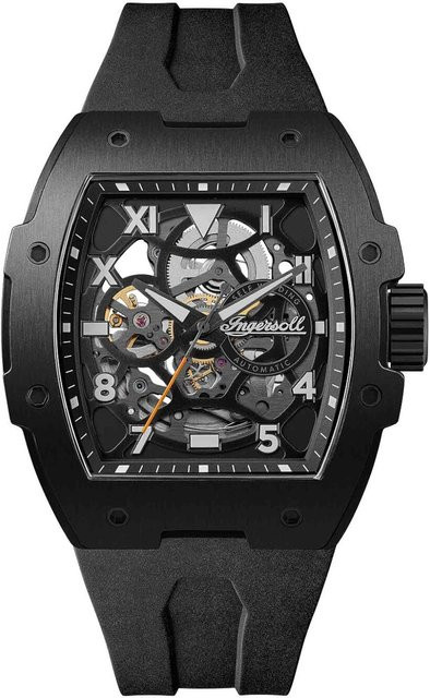 Ingersoll Herrenuhr Automatik, Edelstahl, 45 mm, Schwarz, 5 ATM - Bild 1