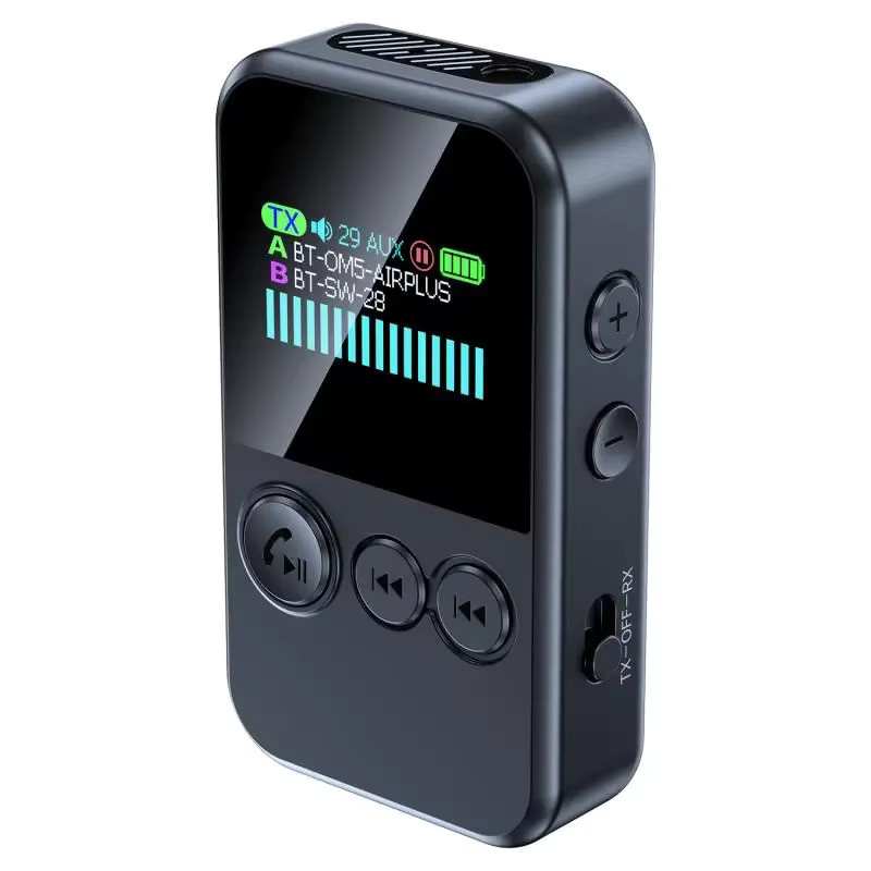 Kebidu Bluetooth 5.4 Empfänger und Sender mit LED Digital Display, 3,5mm AUX und TF-Kartenslot, Wireless HiFi Audio Adapter in Schwarz - Bild 7