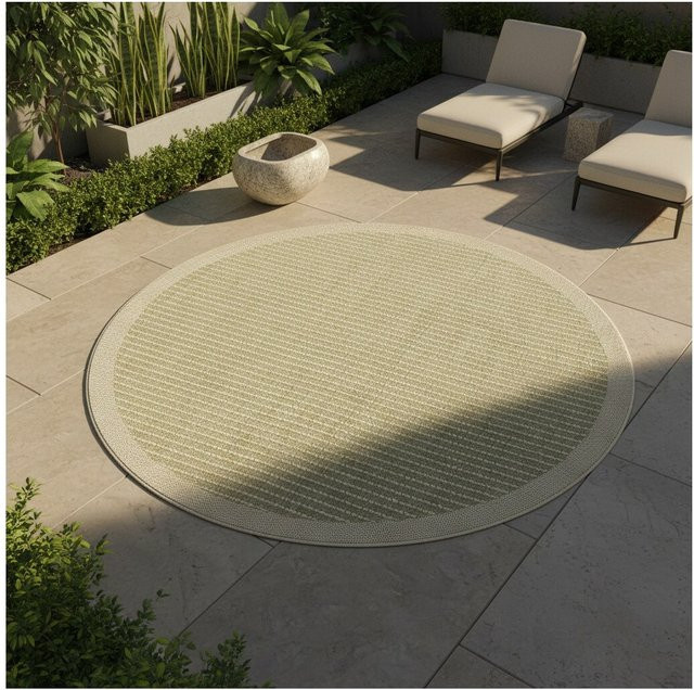 Kadima Design Outdoorteppich DAFNE, rund, Grün, Durchmesser: 200 cm - Bild 1