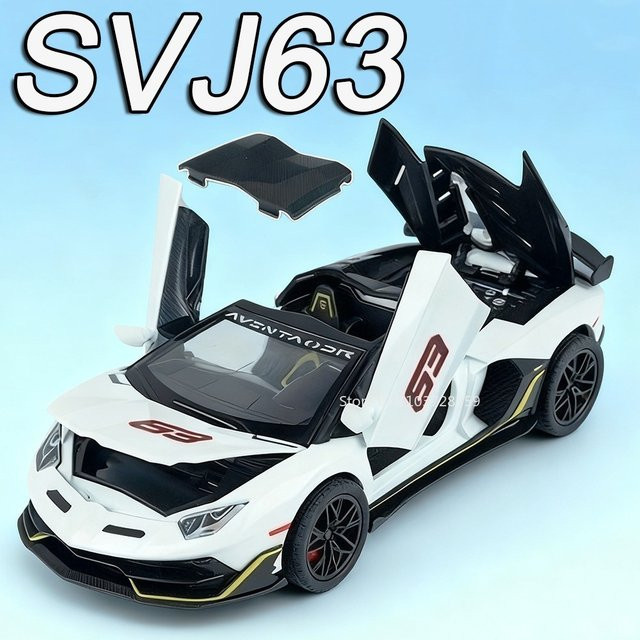 RMZ city SVJ63 Sian Sportwagen Modell, Maßstab 1:32, mit Licht und Sound, Metall - Bild 1