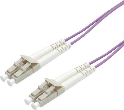 Roline Glasfaser LWL Anschlusskabel OM4 Multimode Violett 15,00 m mit 1x LC-Stecker auf 1x LC-Stecker 50/125 µm - Bild 1