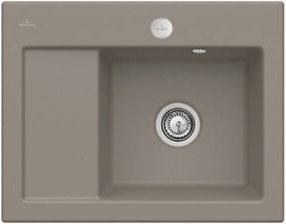 Villeroy & Boch Spüle Subway 45 Compact in Grau mit Ablaufgarnitur, Exzenter und Timber C-plus, Keramik, Breite: 45 cm - Bild 1