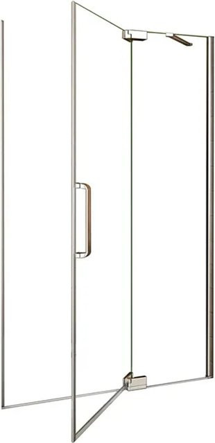 Duschparadies Nischentür Duschabtrennung als Drehtür aus 8mm Nano Glas, Farbe: Silber/Transparent, B: 100 cm, H: 195 cm - Bild 1