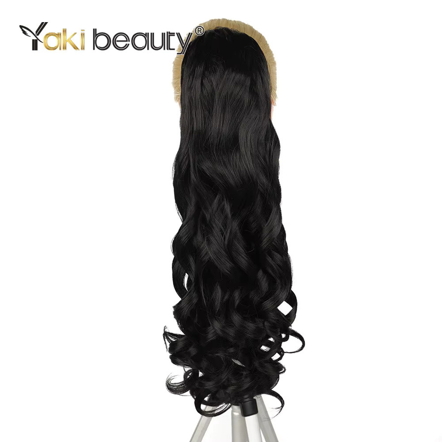 YAKIBEAUTY Haarschwänze, synthetisch, lockig, gewellt, Damen, 22 Zoll - Bild 4