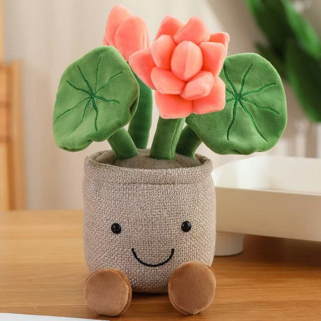 Yiran Health & Beauty Blume Teller Pflanzpuppe, Plüschtier, 30cm, ab 14 Jahre - Bild 1