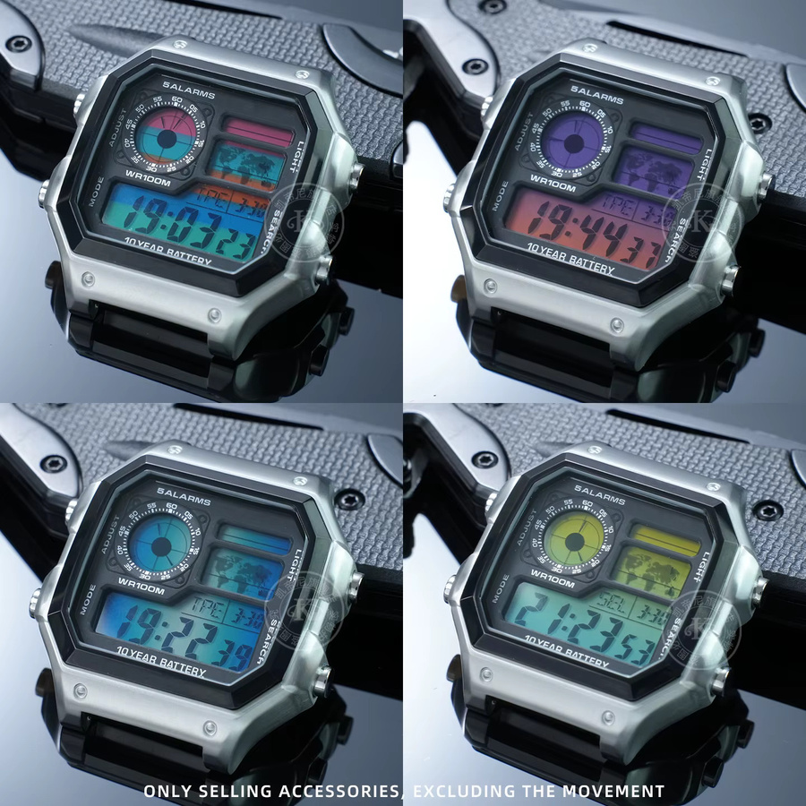Casio AE-1200 Uhren-Display Overlay-Aufkleber, Bunt - Bild 3