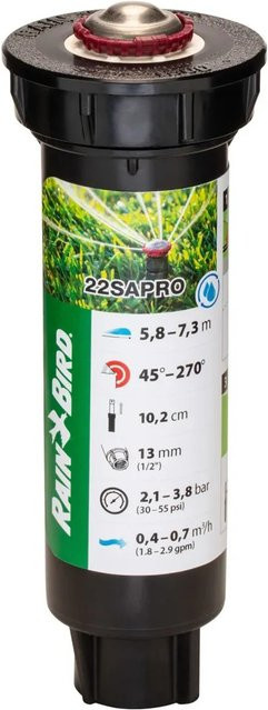 Rain Bird Profi-Versenksprüher R-VAN 24 IG mit einstellbarem Sektor, Schwarz, 1/2 Zoll - Bild 1