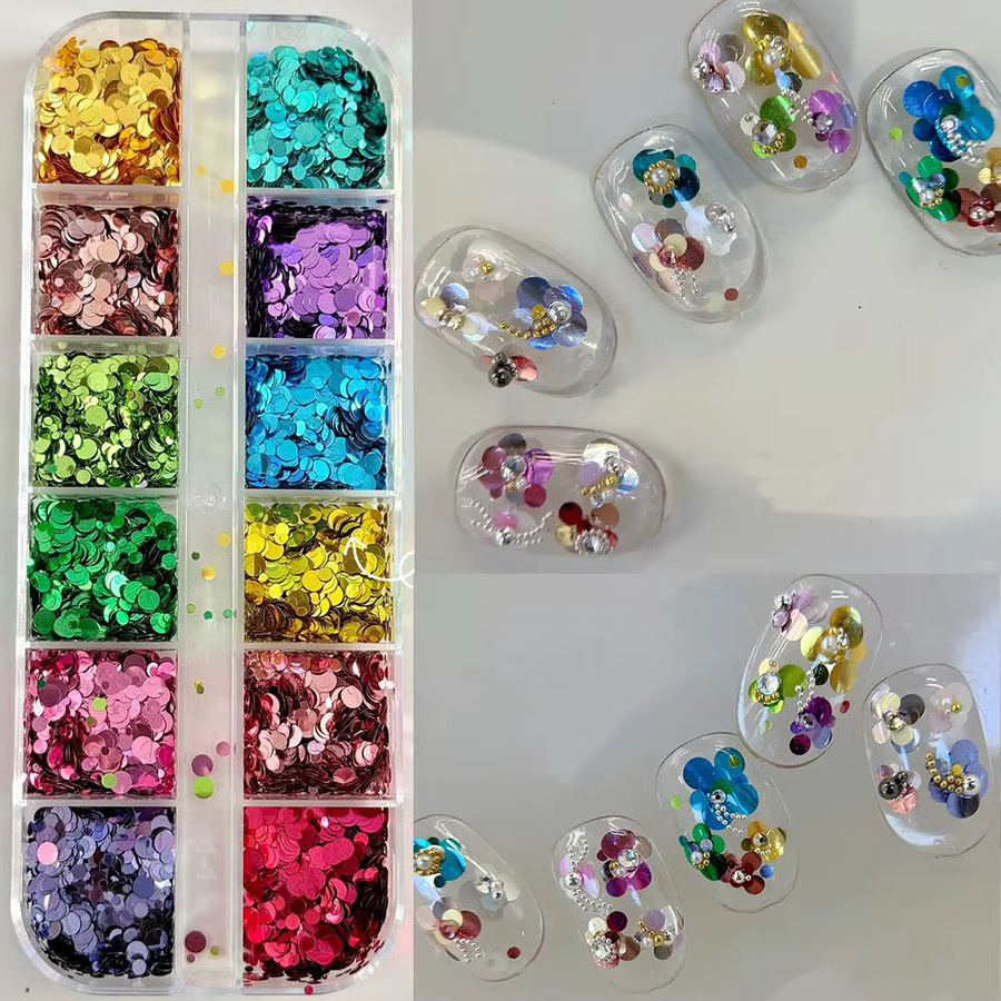 MAFANAILS Nagelglitzer Pailletten, Bunt, Rund, Glänzend - Bild 3