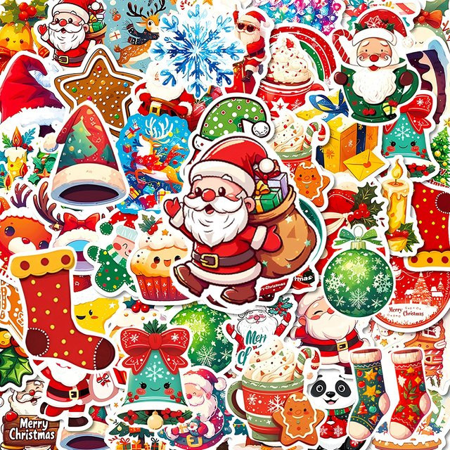 Rspctou Kawaii Weihnachten Graffiti Aufkleber, 10-teiliges Set, multicolour - Bild 1