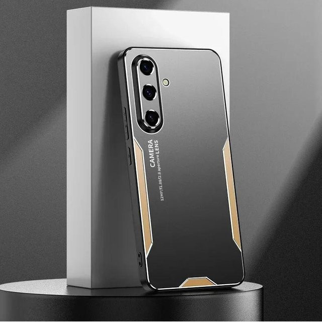 Schutzlinse aus Aluminium und Metall in Schwarz für Samsung Galaxy A55 A35 A25 A15 A05 A05S A53 A52 A52S A51 4G 5G als Hartschalen-Abdeckung - Bild 1