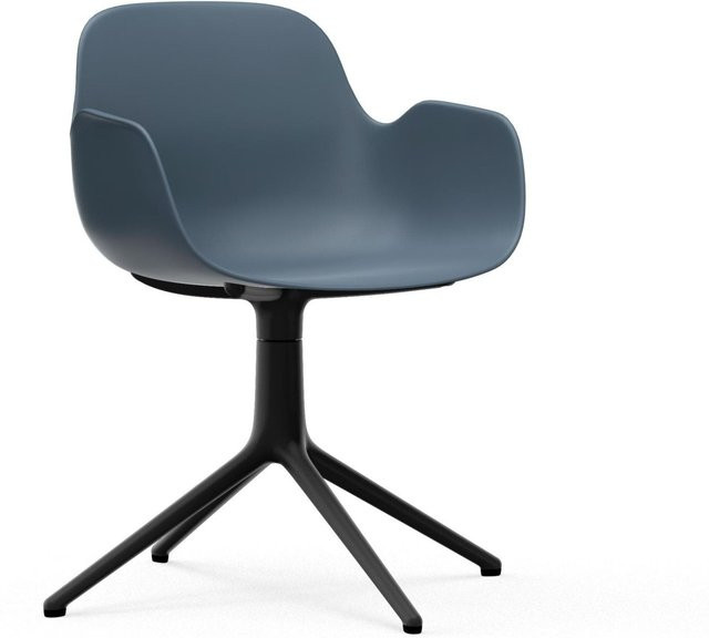 Normann Copenhagen Form Drehsessel mit Armlehnen in Blau - Bild 1