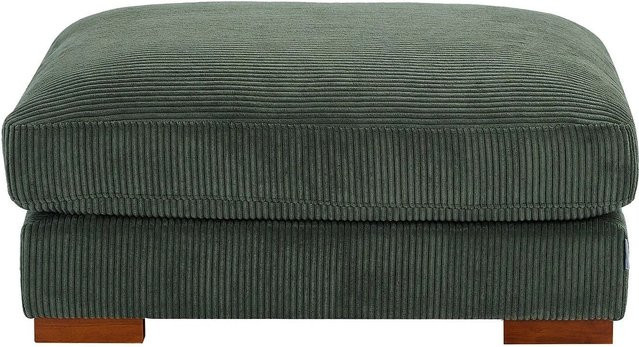 Vente-unique Sitzhocker Sperone in Grün aus Samt mit zeitgenössischem Stil, Höhe: 47 cm, Breite: 77 cm, Tiefe: 47 cm - Bild 1