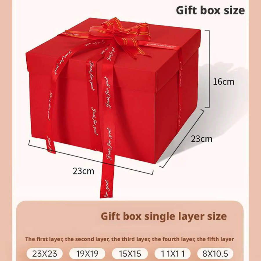 5-lagige DIY Explosions-Geschenkbox zum Selbermachen aus Papier in Grün für Geburtstag und Weihnachten - Bild 5