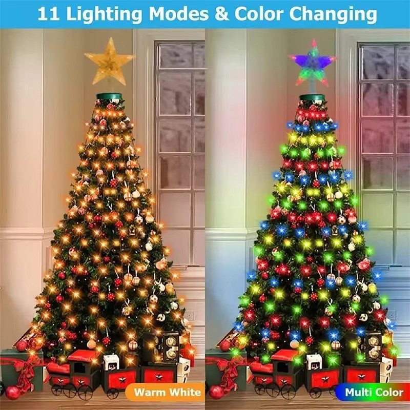 Lyfs LED Lichterkette Stern mit Ring in Multicolor als dekorative Weihnachtsbaumspitze - Bild 2