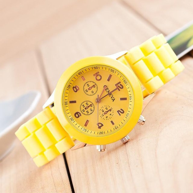 NobleRot Armbanduhr, Quarz, Messing, Silikon, Gold, Unisex - Bild 1
