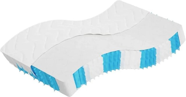 vidaXL Matratze mit Taschenfederkern H3, mittelfest, B: 140 cm, T: 200 cm - Bild 1