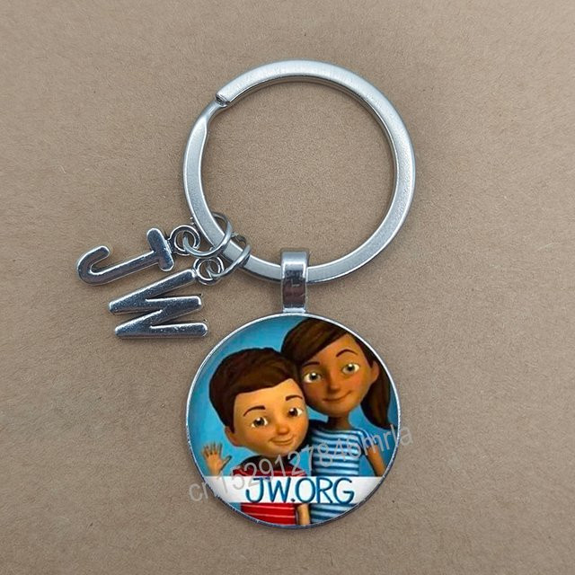 JW Org Schmuckanhänger, Kunstglas-Cabochon, Silber, Unisex - Bild 1