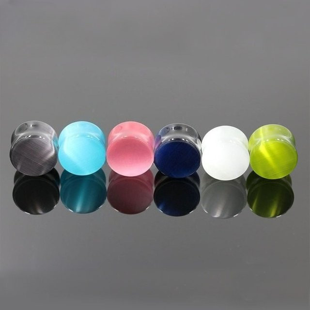 BGjingshuai Ohrstöpsel, Stein, Katzenauge, Unisex, Bunt - Bild 1