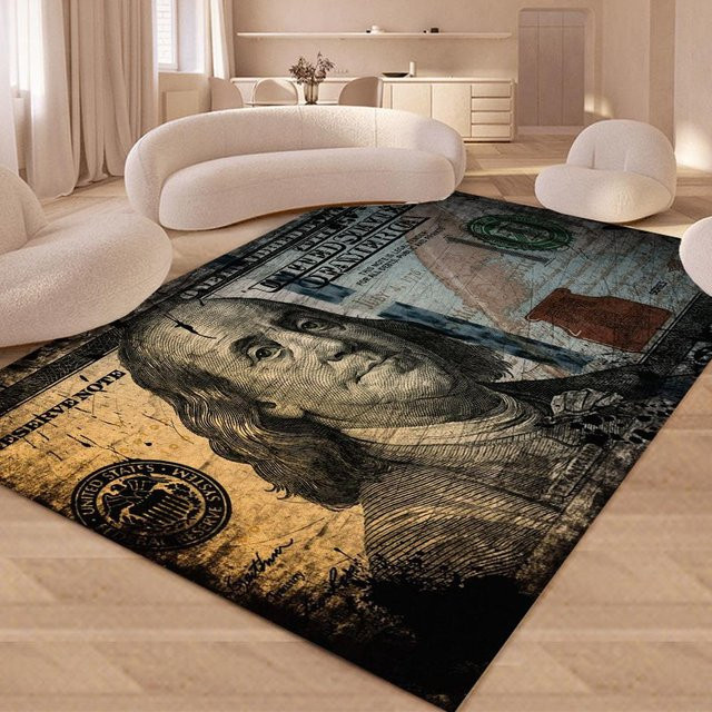 Lodestar Teppichmatte Dollar-Schein Design, Mehrfarbig, B/T: 80 x 50 cm - Bild 1