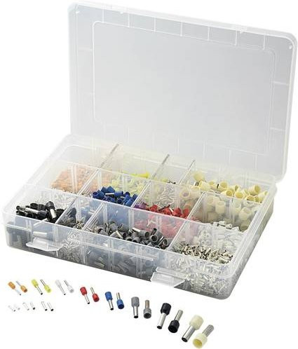 TRU Components Aderendhülsen-Sortiment in Orange, Weiß und Gelb mit Querschnitten von 0,5 mm² bis 10 mm² - Bild 1