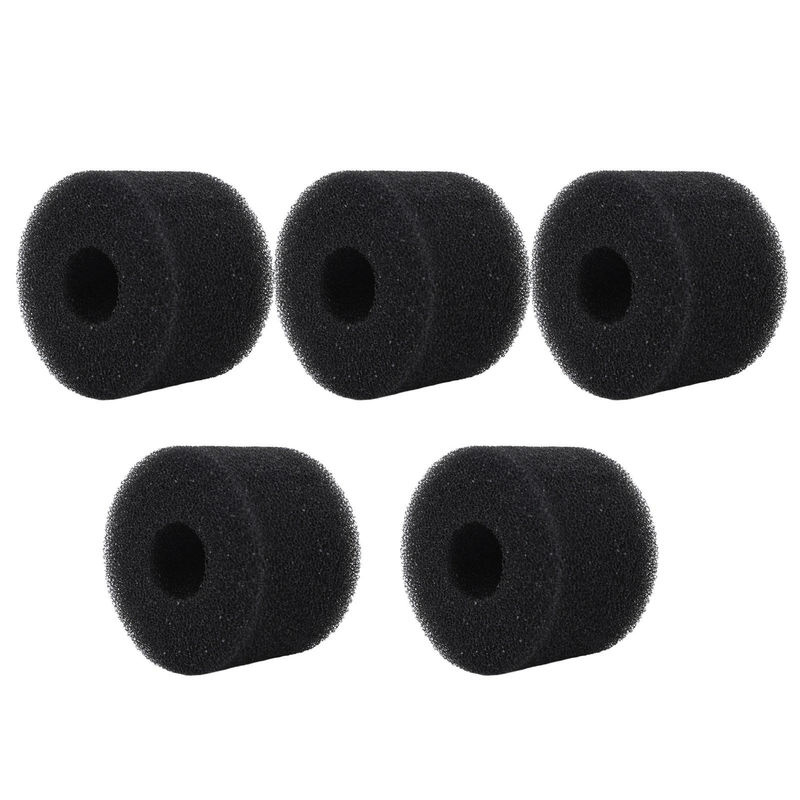 5er-Set DIYelecs Pool Filter Schwamm aus PU, schwarz, zylindrische Filterkartuschen zum Waschen und Wiederverwenden - Bild 2