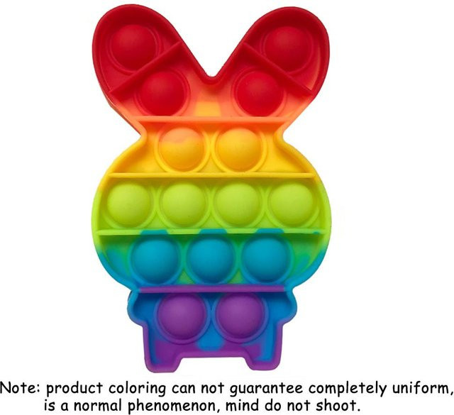 Kidsly Push-Pop-Bubble-Fidget-Sensory-Toy, Regenbogen, Stressabbau-Spielzeug - Bild 1