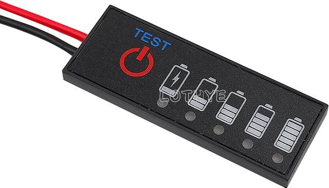 LOTHYE Kapazitätstester und Levelanzeige für 1S bis 7S 18650 Li-Ion Lipo Lithium Batterien, 3,7V-29,4V, Schwarz - Bild 1