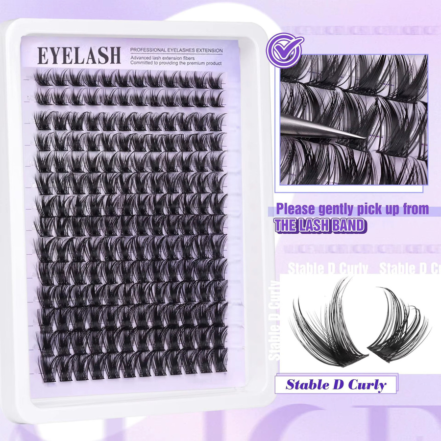 LIMEIKAI Künstliche Wimpern, 3D Wispy Cat Eye Manga Look, 10-18mm, Natürlich - Bild 4