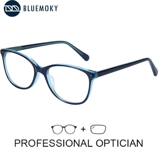 BLUEMOKY Korrektionsbrille, quadratisch, Acetat, Vollrand, blau, Damen - Bild 1