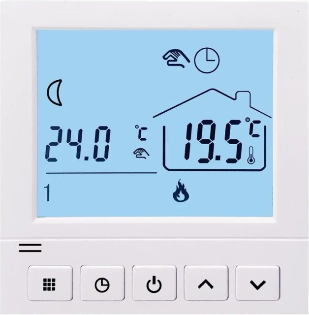 WARMON Digitales Thermostat TS50 mit Display und Kindersicherung in Weiß - Bild 1