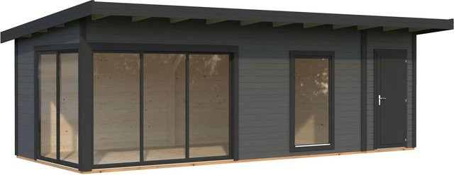 Palmako Holz-Gartenhaus Andrea mit Pultdach in Grau/Anthrazit, B: 735 cm, T: 300 cm - Bild 1