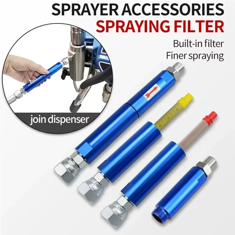 Graco AT63 Airless-Spritzgerätfilter mit zwei Adapteranschlüssen in Blau - Bild 2