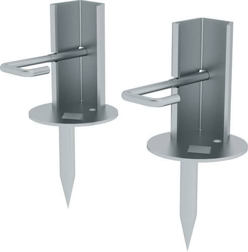 MUNK Günzburger Steigtechnik Erdspitzen Set aus Stahl in Silber für Leitern bis Baujahr 2004 - Bild 1