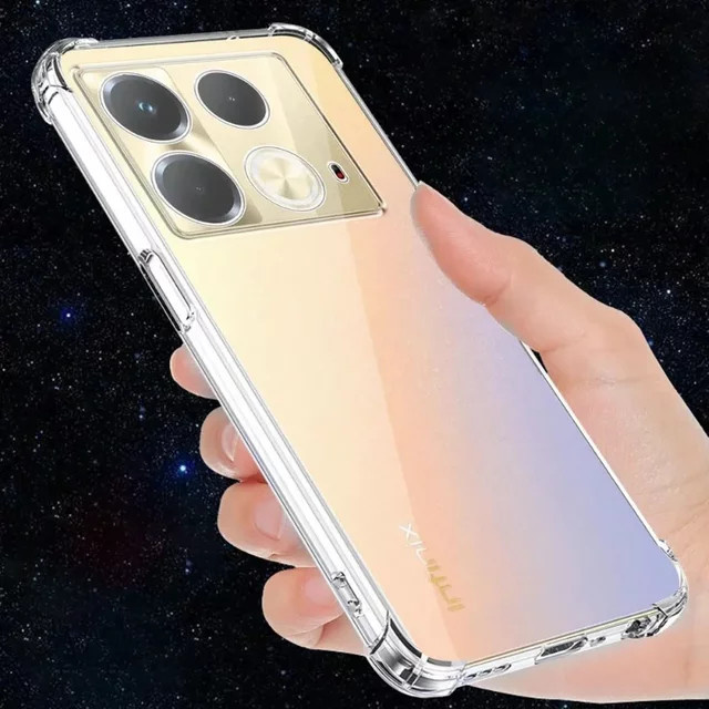 EUCAGR Silikon Schutzhülle für Infinix Note 40 4G, Note 40 Pro und Note 40 Pro Plus, Transparent - Bild 1